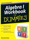 Algebra I Workbook For Dummies (eBook)